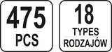 TRIM CLIPS ASSORTMENT MAZDA 475 PCS (YT-06658)
