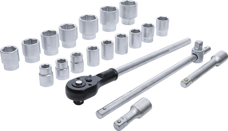 SOCKET SET | 20 MM (3/4") DRIVE | 19-50 MM | 20 PCS. (15113)
