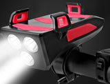 BICYCLE LIGHT WITH PHONE HOLDER | SIGNAL | MULTIFUNCTION / POWERBANK | USB | 3 LED (RBL3)