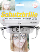 SAFETY GLASSES WITH ADJUSTABLE TEMPLES | TRANSPARENT (80887)