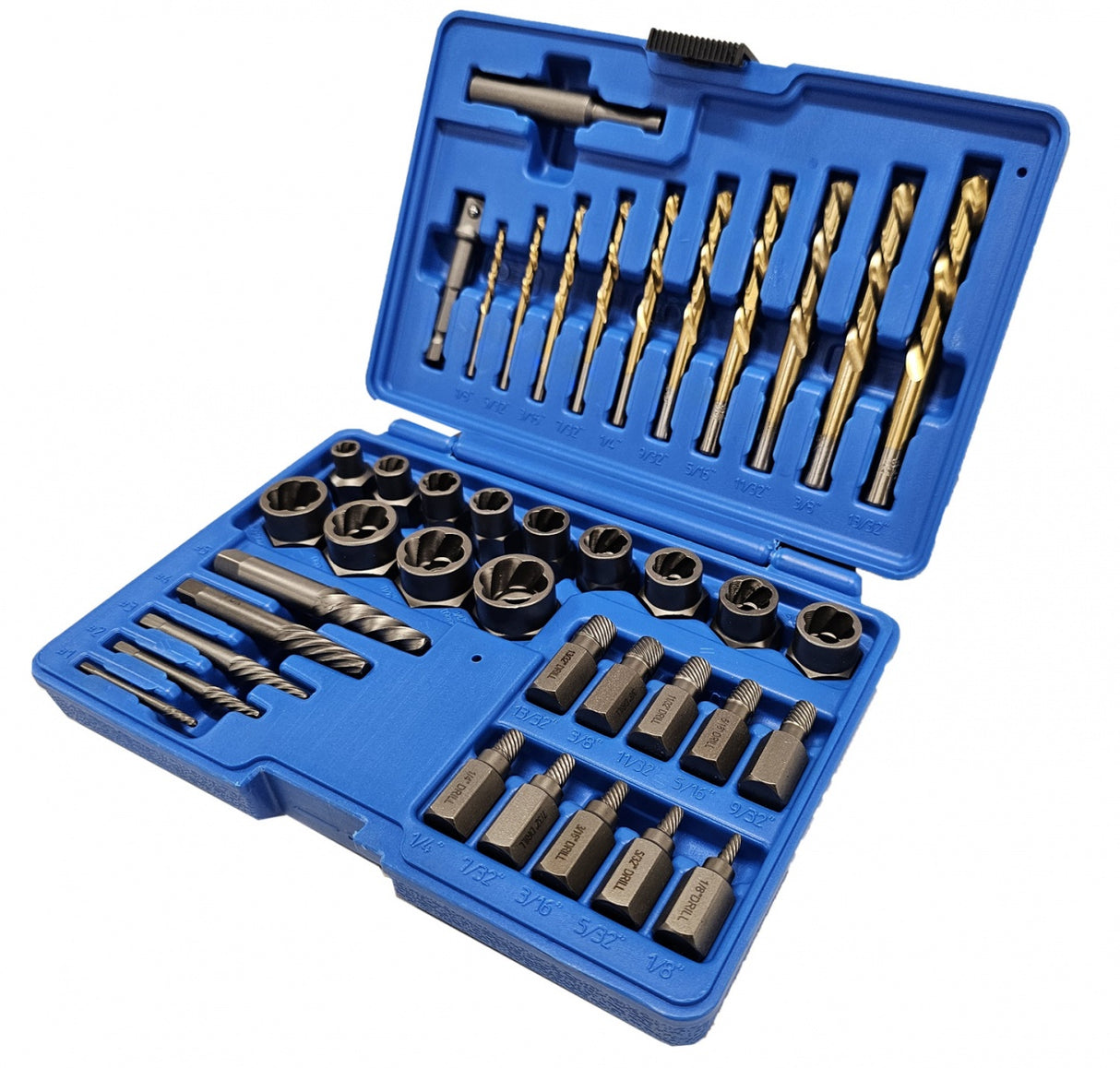 BOLT AND NUT EXTRACTOR SET WITH DRILL BIT SET | 40 PCS. (BSE40S)
