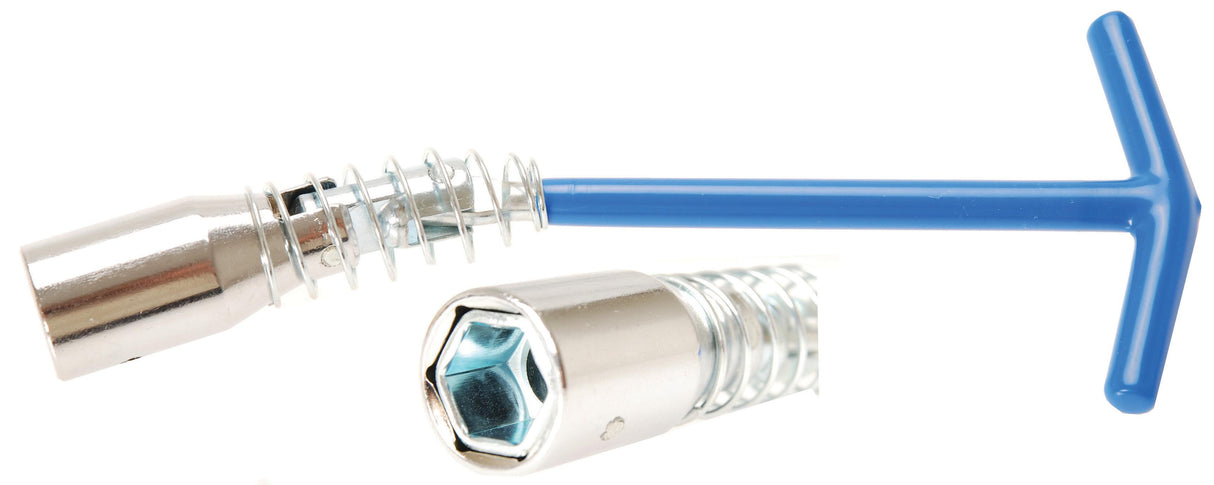 SPARK PLUG WRENCH WITH T-HANDLE, JOINT SPRING | HEXAGON 16 MM / 21 MM (142)