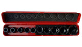 IMPACT SOCKET SET, HEX | 12.5 MM (1/2") | 9 - 27 MM | 10 PCS. (SK1209)