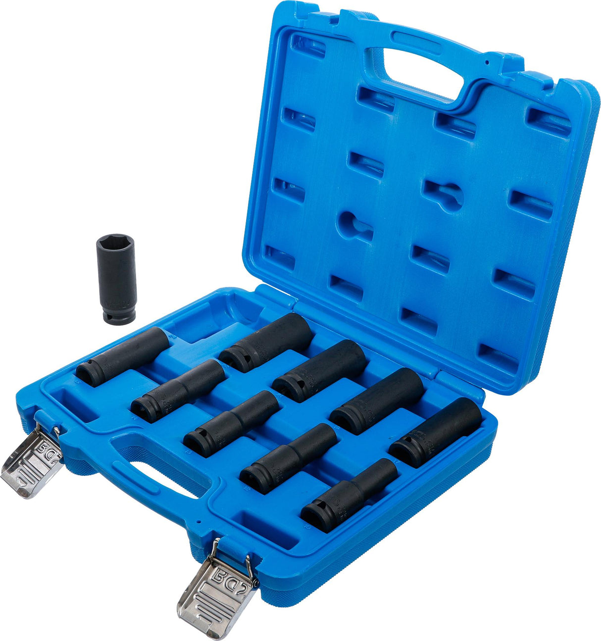 IMPACT SOCKET SET, HEXAGON, DEEP | 12.5 MM (1/2") DRIVE | 10 - 24 MM | 10 PCS. (5206)