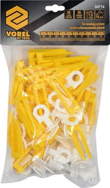 TILE LEVELLING SYSTEM | 1 MM / SET OF 50 WEDGES AND 50 CLIPS (04714)