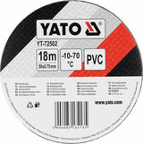 BLACK NON-SLIP PVC TAPE FOR STAIRS AND WALKWAYS | 50 MM X 18 M (YT-72502)