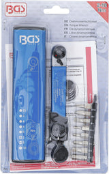 TORQUE WRENCH | INTERNAL HEXAGON 6.3 MM (1/4") | 2 - 10 NM | WITH BIT SET | 9 PCS. (74295)