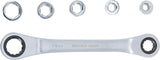 DOUBLE ENDED RATCHET WRENCH WITH ADAPTOR SET | 8 - 19 MM | 6 PCS. (71016)