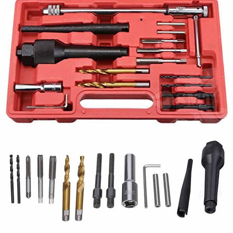 GLOW PLUG REMOVAL AND THREAD REPAIR/RENEWAL KIT | 16 PCS. (SX0408)
