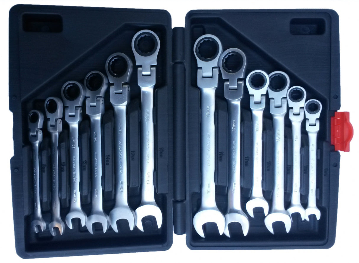 RATCHET WRENCH SET | JOINT | 8-19 MM | 12 PCS. (SK5012)