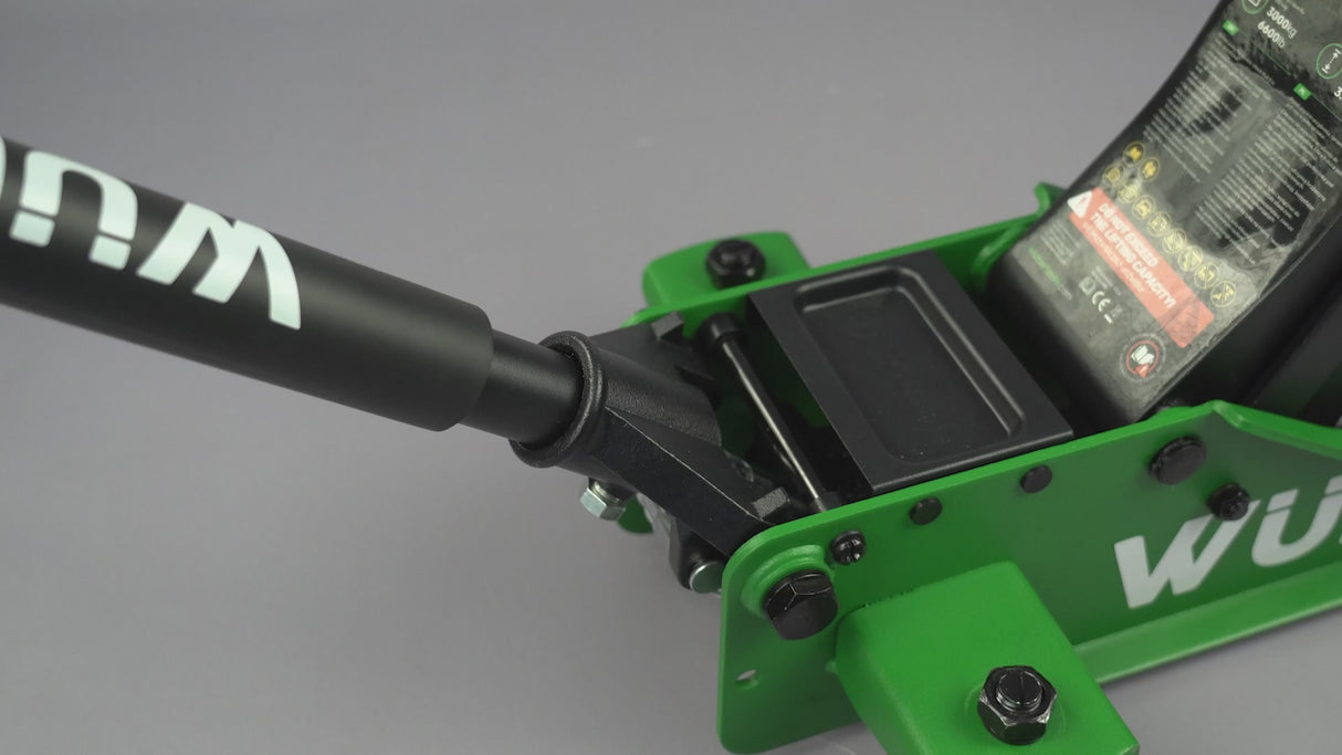 LOW PROFILE HYDRAULIC JACK WITH WHEELS WÜBER W22003 | DOUBLE PISTON | 65-500 MM | 3 T (W22003)