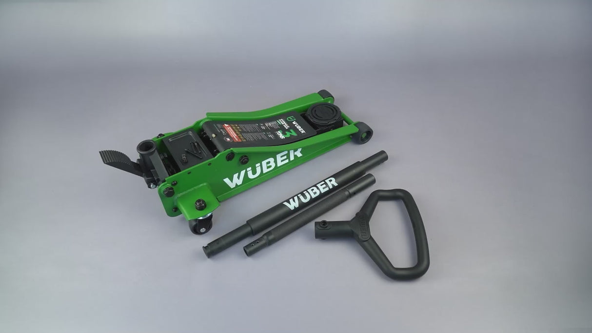 LOW PROFILE HYDRAULIC JACK WITH WHEELS WÜBER W22003 | DOUBLE PISTON | 65-500 MM | 3 T (W22003)